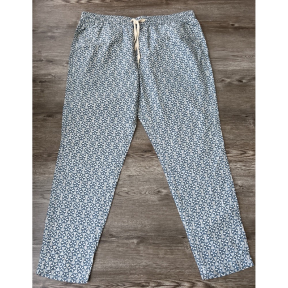 Tasso Elba Silk Blend Drawstring Pants Mens XL Relaxed Tapered Fit Resort